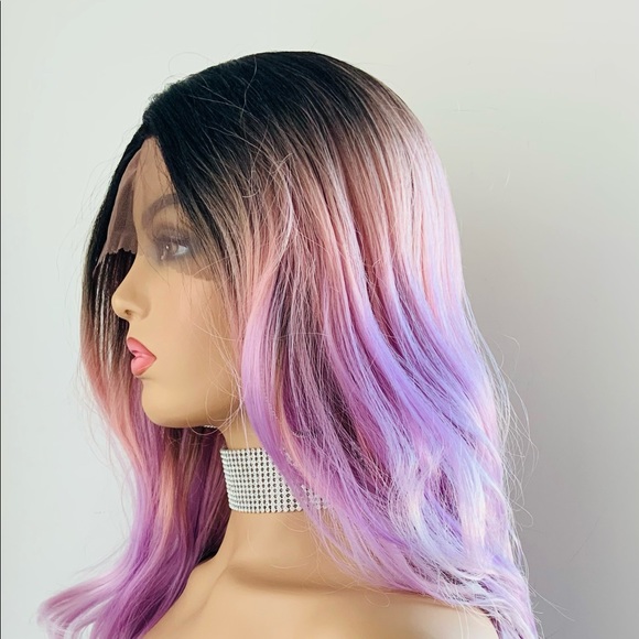 So Pretty! 26” Ombre Pink Lilac Premium Fiber Wig for Daily Wear or Cosplay - Picture 9 of 14